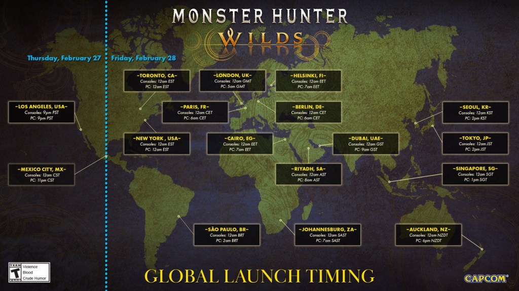 Monster Hunter Wilds Veröffentlichungsdatum und Uhrzeit: Countdown Timer