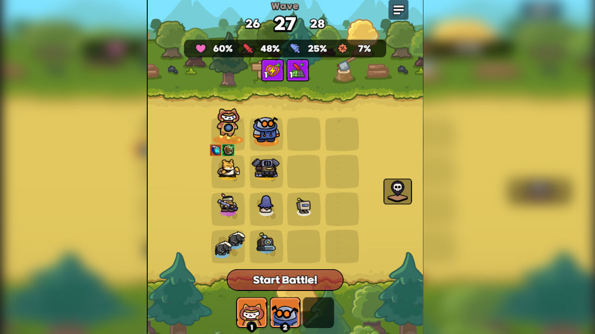 Lucky Offense Einheit Positionierung