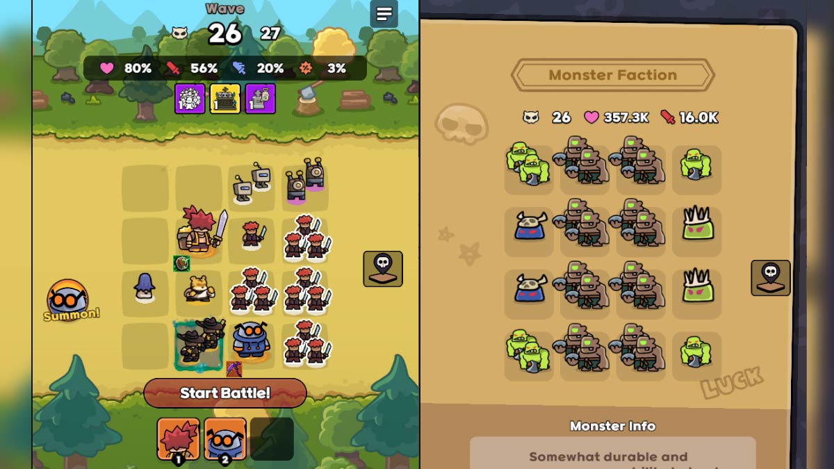 Lucky Offense Einheiten fusionieren