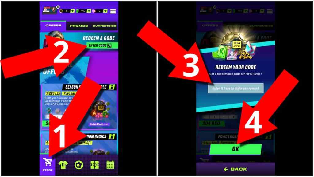 So löst du FIFA Rivals Codes ein