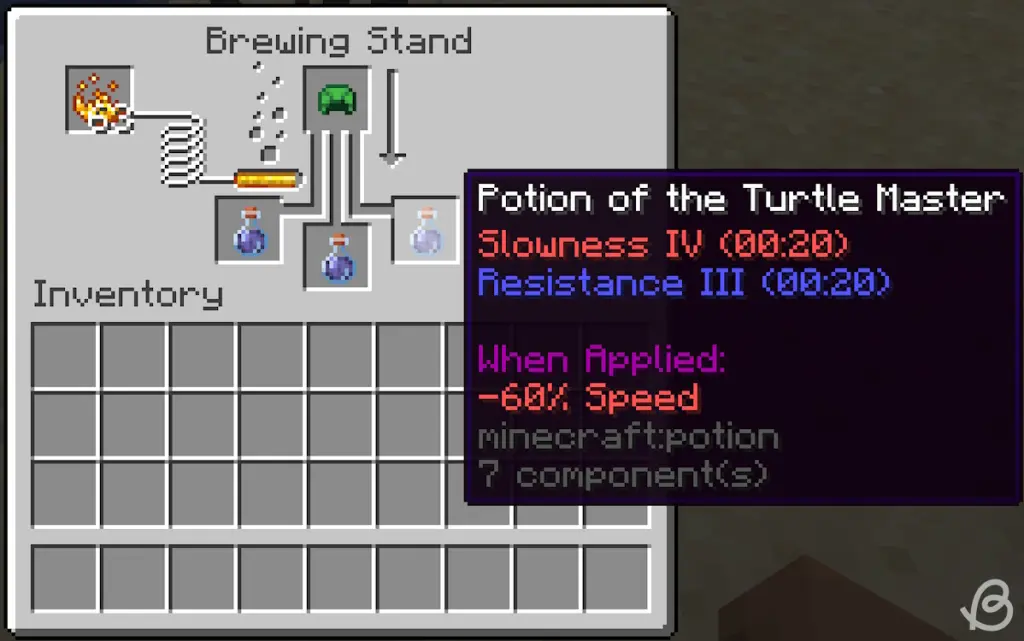 Minecraft-Potions-Potion-of-the-turtle-master-and-its-ingredient-in-Minecraft