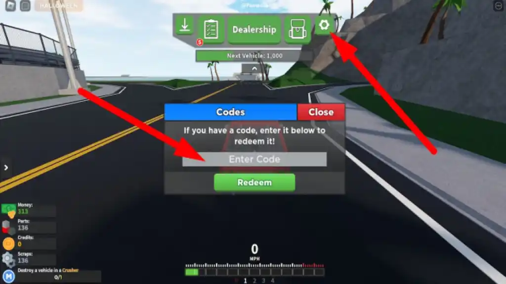 So löst man Codes in Car Crushers 2 ein