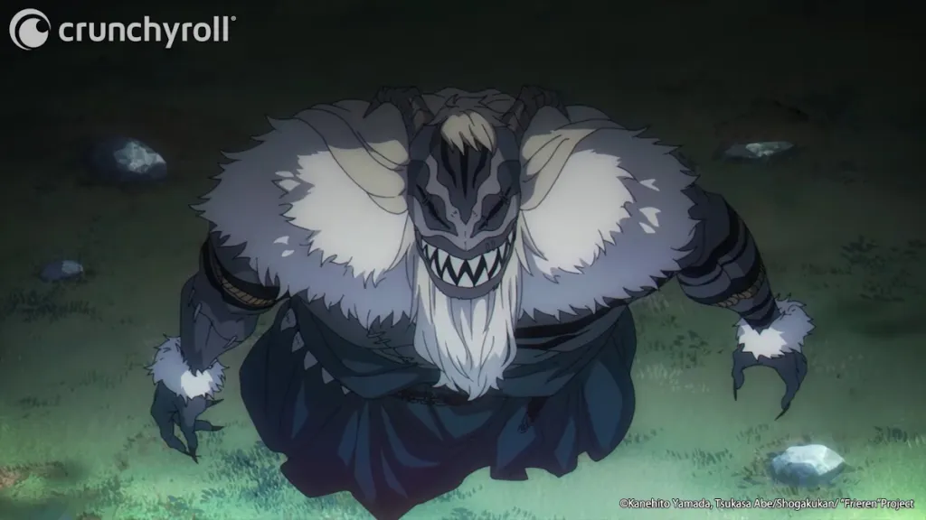 Qual looking up against Frieren in anime