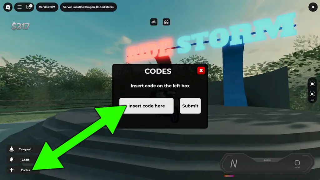 Wie man Ride Storm Codes einlöst.