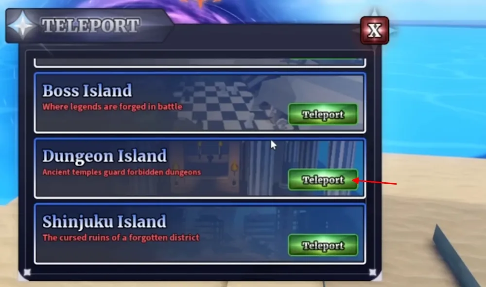 Dungeon Island in Sailor Piece