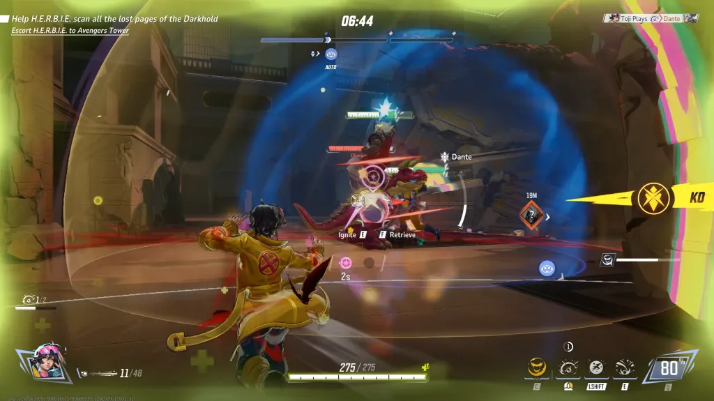 Jubilee's primary attack in Marvel Rivals