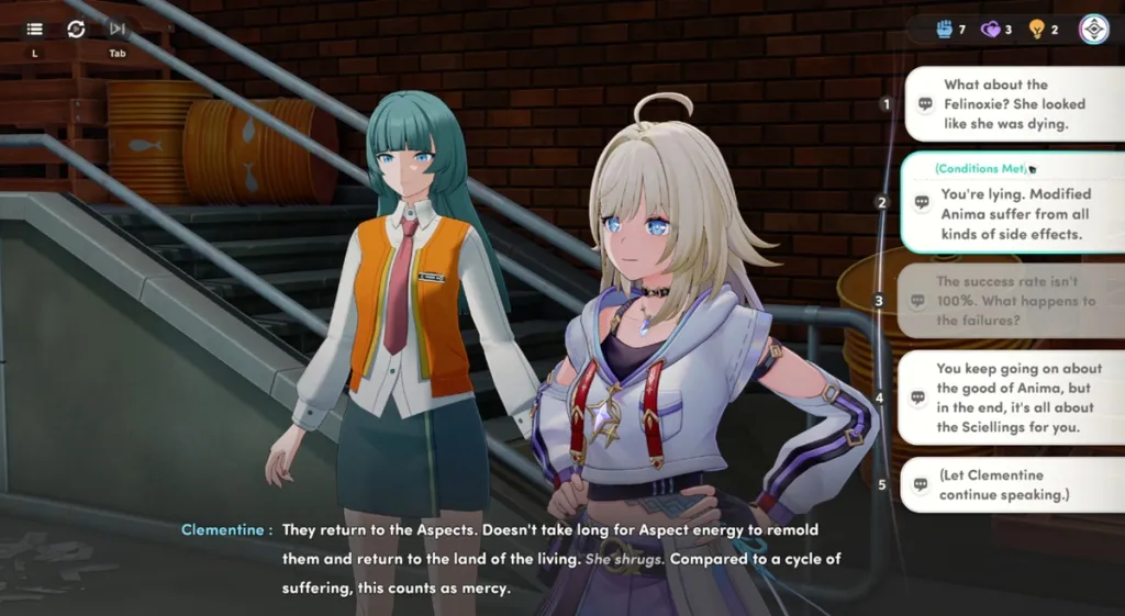 Honkai Nexus Anima bedingter Dialog
