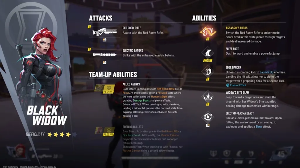 Black Widow Kit in Marvel Rivals