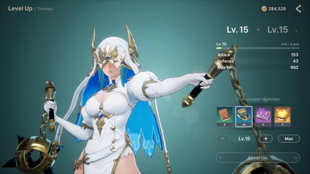 Leveling up your hero in DragonSword: Awakening